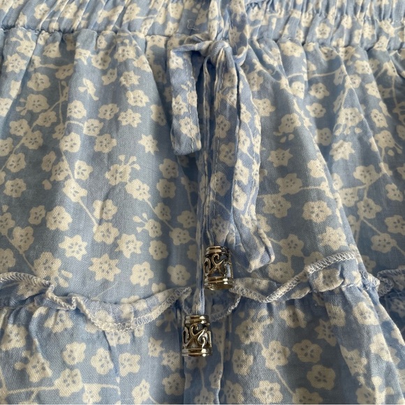 Princess Polly Meltem Baby Blue Floral Tiered Skirt dainty girly spring summer 6 - Picture 8 of 10